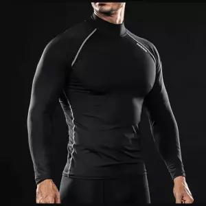 남성 헬스 운동복 반목 스판 티셔츠 블랙 웨어 스포츠내복 베이스레이어 질좋은 간절기 흡습속건 기능성티