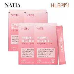HLB제약 나티아 엽산 비타민 콜린 미오 나티아 트루밸런스 이노시톨 40:1 30포 *4박스(총 120포)