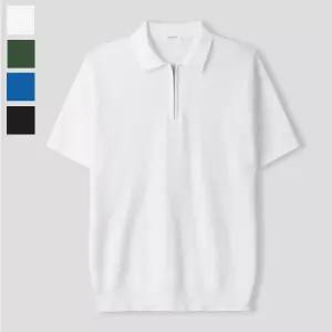 남자 루스 하찌 카라넥 반팔 니트티 GN-KNH-Q017-아이보리