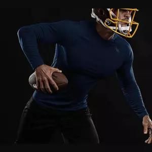 남성 슬림핏 긴팔 헬스 운동복 상의 네이비 골프이너웨어 질좋은 스포츠코디 언더레이어 흡습속건 기능성티