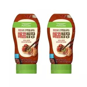 튜브형 매콤쌈장 (360gx2개) 풀무원 여름 식재료 찌개 볶음 조리 나물 감칠맛 양념