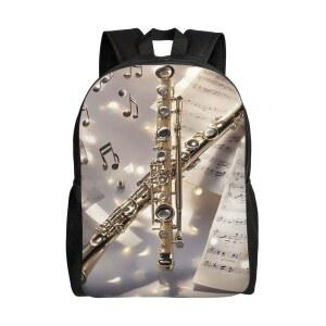 여성용 KCNDFOEP 플루트 음악 여행 백팩 남성용 데이팩 15인치 하이킹 캐주얼 노트북 가방