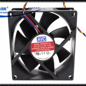 냉각 선풍기 컴퓨터 CPU 케이스 AVC DL08025R12U 8025 80mm 12V 0.7A 4 핀 PWM