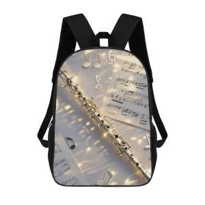 여성용 KCNDFOEP 여행용 백팩 남성 플루트 음악 데이팩 15인치 하이킹 캐주얼 노트북 가방