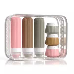 헬로제인 여행용 실리콘 공병 6종 세트 베이지핑크혼합