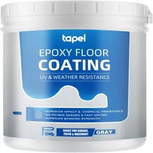 테이펠 에폭시 아크릴 바닥 코팅 시스템 - 페인트 슬레이트 그레이 1쿼터 고체 콘크리트에 프라이머 필요