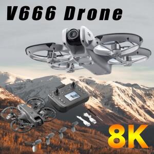 샤오미 V666 드론 8K 프로페셔널 듀얼 카메라 5G 와이파이 브러시리스 모터 지능형 장애물 회피 쿼드콥터