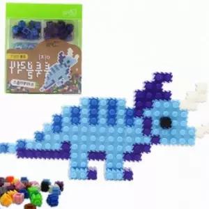 뿔공룡 입체블록 조립세트 선사시대 테마 창의력 향상 교육놀이 완구자료