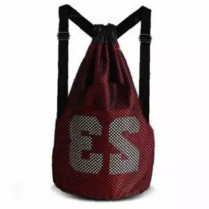 메쉬 소재 볼백 레드 숄더 끈 조절 가능 공 보관 가방 운동용품 휴대 스포츠