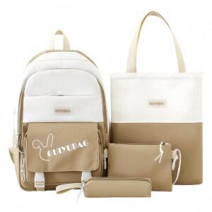 믹스알리 대용량 학생가방 세트 방수 백팩 남녀공용 신학기 책가방 실내화가방 4세트