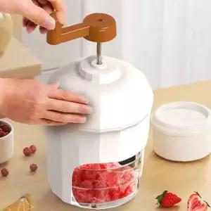 가정용 수동빙수제조기 손잡이 회전식 얼음갈이 눈꽃빙삭기 디저트 간식 여름 주방
