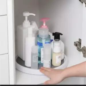 공간 활용 360도 회전 원형 화장품정리대 세면대정리