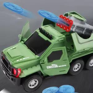 오프로드 밀리터리 자동차 장난감 움직이는 모터 작동완구 변신 불빛 자동 작동 노래 LED 회전