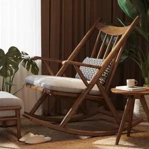 원목 흔들의자 스윙체어 카페 릴렉스 암체어 리클라이너 체어 1인용