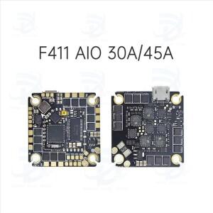 MPU6500이 포함된 F411 AIO 비행 컨트롤러용 1개 30A/45A BLHELI_S BLS ESC 25.5-26.5MM FPV 레이싱 드론용