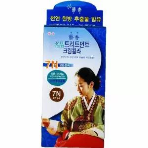 밝은갈색 영양염색 크림 60g 한방성분 함유 부드러운 발색 모발건강 케어용