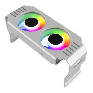 파워 트레인 D50 RAM 방열판 듀얼 5020 팬 ARGB 조명 동기식 메모리 쿨러 모듈 냉각 라디에이터 DDR3