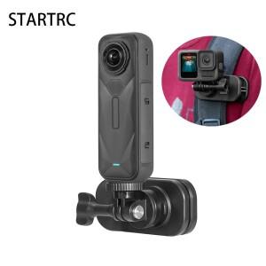 STARTRC 퀵 릴리즈 마그네틱 백팩 클립 360 ° DJI호환 액션 포켓 엄지 카메라용 회전식 어깨 벨트 마운트