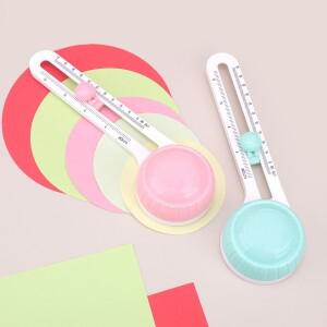 원형 종이 절단기 1개 회전이 가능한 손 도구 - 수제 축하 카드 판지 위치