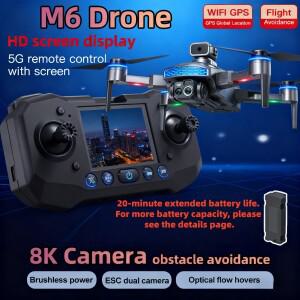 샤오미 M6 드론 8K 프로페셔널 HD 카메라 5G WIFI FPV 비디오 4K UAV 스크린 리모컨 RC 쿼드콥터