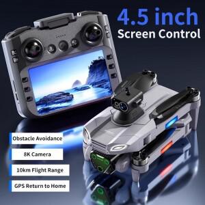 새로운 M7 드론 전문가용 8K 4K HD 카메라 5G WIFI FPV RC 브러시리스 모터 4.5인치 화면 제어 쿼드콥터