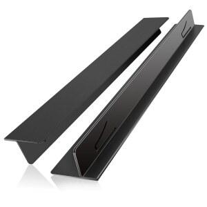 스토브 커버 필러 스테인리스 청소할 트림 카운터 조절 스토브와 사이의 블랙 13 8인치 쉽게 키트 가드 스틸 내열성 가능 2PCS 길이 있는 오븐 27 5인치 레인지