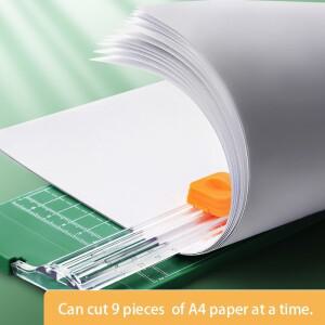 종이 절단기 무충전 수동 도구 - 컷 기프트 카드 쿠폰 라벨 카드스토용 보안 블레이드가 있는 A4 공예