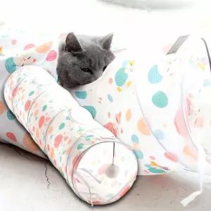 고양이 바스락 터널 숨숨집 집 캣타워 캐리어 놀이터 놀이 방 숨바 찾기 공간 캣 토이