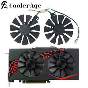 87MM T 129215 ASUS Expedition Radeon RX 570 GTX 1060 GDDR5 냉각 그래픽 팬용 BU GPU
