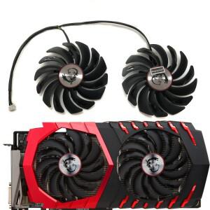 2개/세트 PLD10010S12HH GPU 쿨러 비디오 팬 MSI GTX 1080 RX 480 게이밍 VGA 그래픽 카드 냉각용