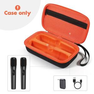 JBL 호환 PartyBox 용 무선 마이크 케이스 2 개의 시스템 노래 노래방 듀얼 여행용 가방
