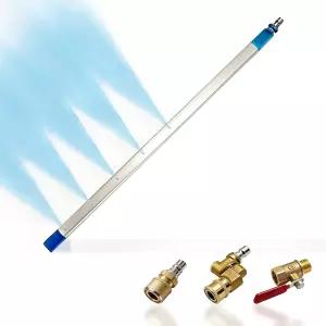 39인치 라디에이터 클리닝 완드 퀵 커넥터 트럭 RV 중장비 압력 세척기용 듀얼 워터 에어 블로우 건