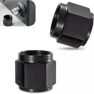 Zikefest 2PCS 라디에이터 캡 8AN 플레어 오프 피팅 플러그 알루미늄 스위블 너트 포트 어댑터 자동차 개조