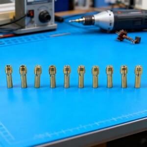 미니 드릴 척 10개 세트 4 2 8mm 황동 어댑터 로터리 도구용 네 발톱 디자인으로 안전한 액세서리 고정