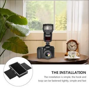 플래시 허니콤 그리드 후드 47mm 높이 80mm 너비 조절 가능한 라이트 리플렉터 액세서리 필터