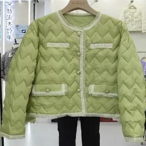 겨울 트위드 패딩 퀼팅 경량 여성 자켓 다운 점퍼 누빔