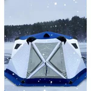원터치 텐트 큐브 빙어낚시 3-4인용 누빔 방한 대형 방풍 윈터