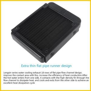 1/4 순수 알루미늄 18 컴퓨터 PC CPU CO2 물 파이프 열교환 기 라디에이터