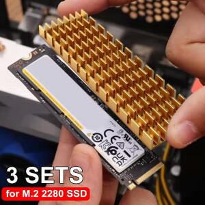 1/2/3 세트 6mm 알루미늄 M.2 SSD 히트싱크 열 패드 포함 합금 2280 냉각 도구 PS5 데스크탑 PC 노트북용