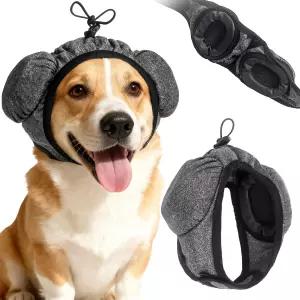 하이리크 반려견 이어 머프 소음 보호 불꽃놀이 및 그루밍을 위한 28dB 감소 반려견용 플랩 랩 커버 조정