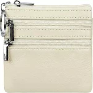 열쇠고리가 달린 여성용 정품 가죽 동전 지갑 미니 파우치 교환