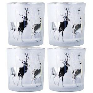 틸라이트, 보티브, 오피스 홀더 WDHODEC 크리스마스 캔들 홈 골드 커피, 위한 캔들을 데코 LED 4PCS용 실버 글래스