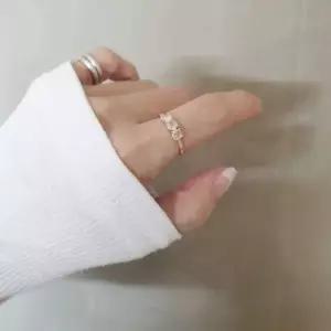 [골드스마일]S172 여성 큐빅 포인트 반지 여성 링 데일리 은반지 (실버 925)