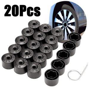 20Pcs 자동차 바퀴 허브 커버 17mm 범용 자동 타이어 녹슬지 않는 먼지 방지 캡 스크류 너트 볼트 보호기 액세서리