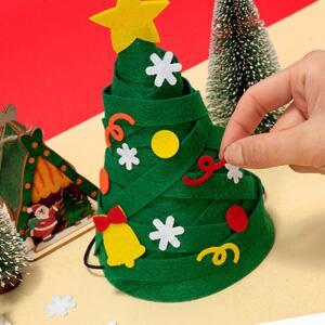 [2개구성] 펠트 산타 크리스마스 트리 꼬깔 파티 모자 EW9A34BD