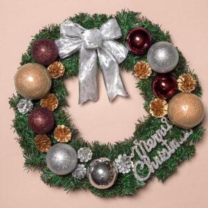 [2개구성] 40cm 초코볼 원형 DIY 용품 소품 리스 트리 크마스 장식 EW9A4F72