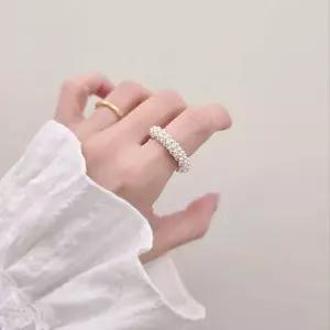 S411 여성 눈꽃 유니크 디자인 볼륨 메인 링 반지 데일리 은반지