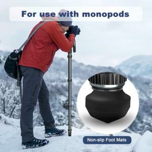삼각대 및 모노포드용 Manbily 고무 발 패드 3개 3/8인치 나사 마운트 어댑터