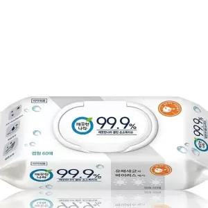 깨끗한나라 손소독티슈 캡형60매1개 소독물티슈 x3SET(SH) (46611325)