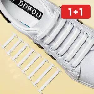 운동화끈 실리콘 매듭없는 탈착 발볼 고리형 신발 교체